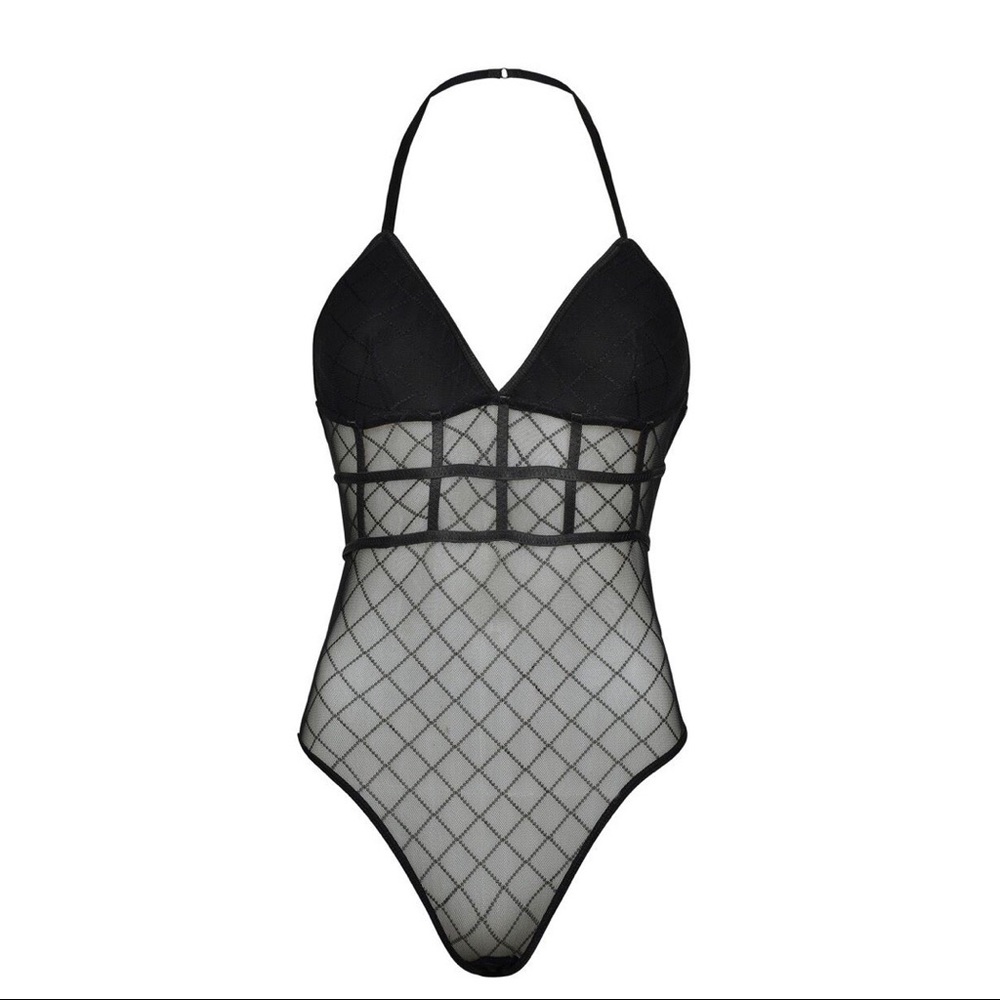 Dream Bandits Black Lace Teddy Lingerie Bodysuit